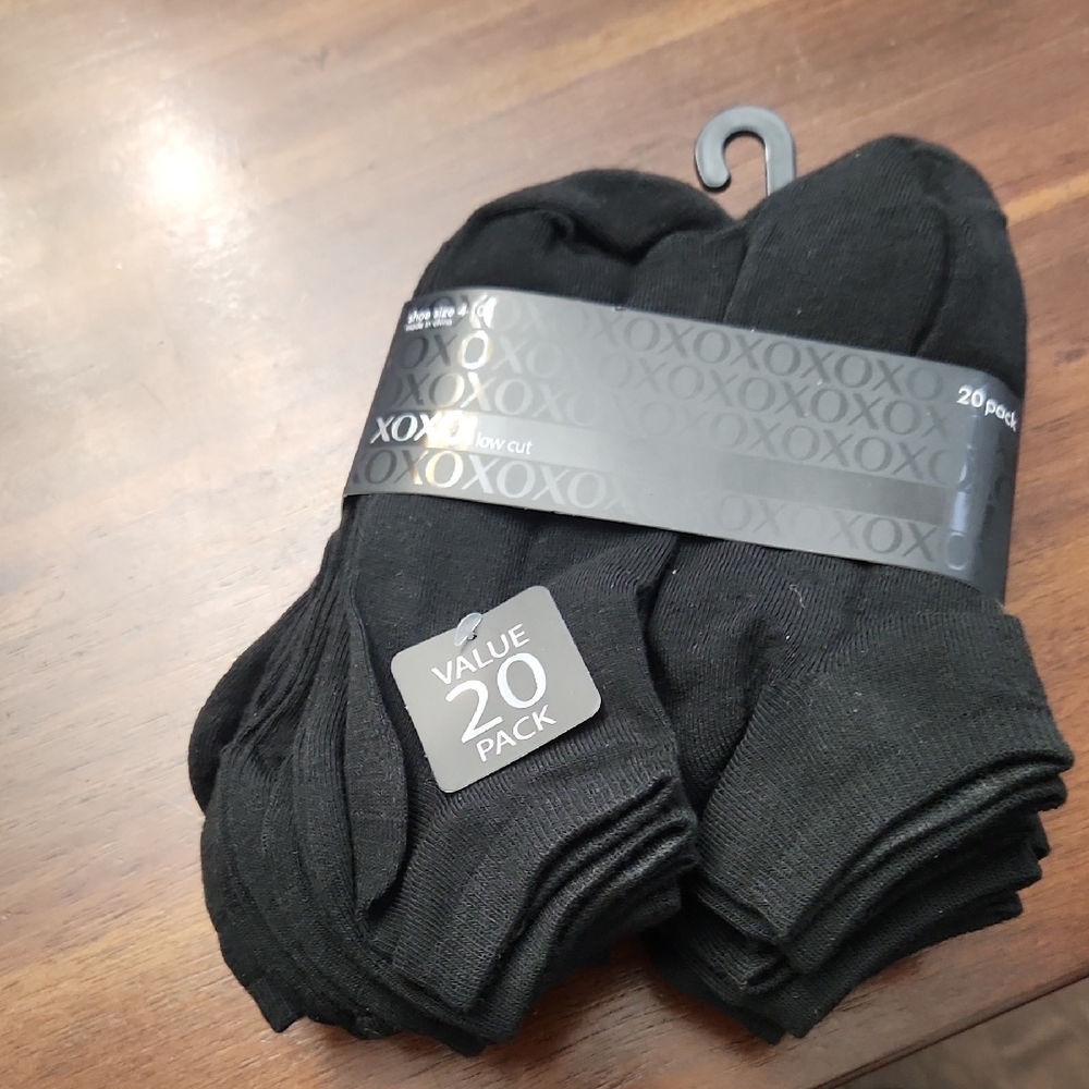XOXO Womens  Black Socks 20-Pack